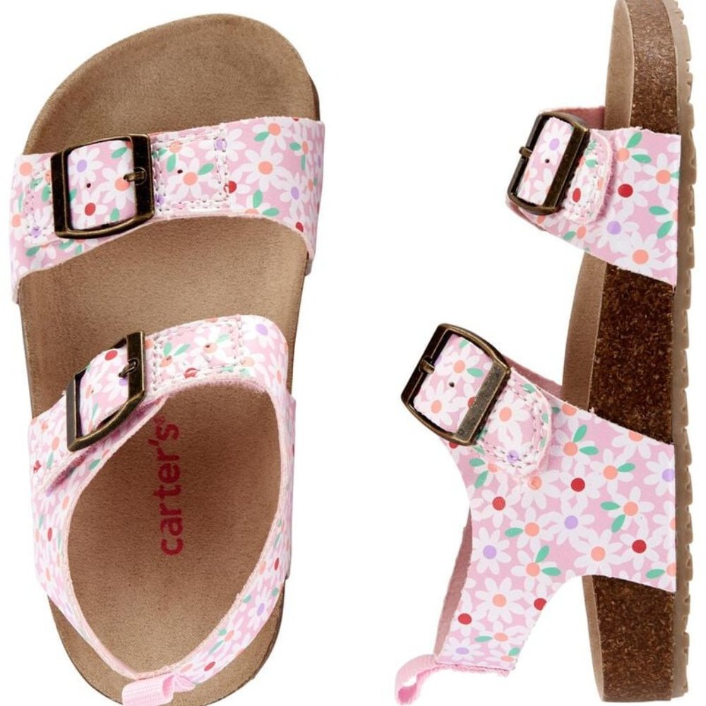 Carters floral cork sandals
